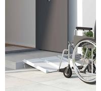 vidaXL Rampe per sedia a rotelle Argento 62 x 73 x 5 cm Alluminio