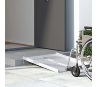 vidaXL Rampe per sedia a rotelle Argento 92 x 73 x 5 cm Alluminio