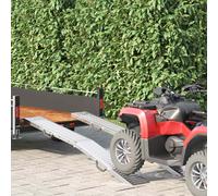 vidaXL Rampe Pieghevoli 200kg per rampa 2 pcs Argento Acciaio zincato