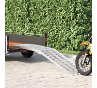 vidaXL Rampetta per moto 680 kg Argento 680 kg Alluminio