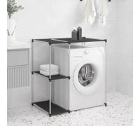 vidaXL Rastrelliera per Lavatrice Nera 87x55x90,5 cm Ferro