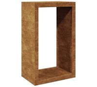 vidaXL Rastrelliera per Legna 60x40x100 cm in Acciaio Corten, Porta Legna, portalegna da Esterno, portalegna da Interno, Porta ceppi