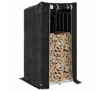 vidaXL Rastrelliera per Legna con Copertura Antipioggia 100x100x200 cm