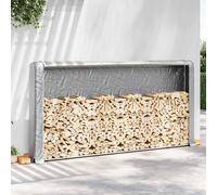 vidaXL Rastrelliera per Legna con Filo d'Acciaio Acciaio Zincato