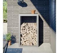 vidaXL Rastrelliera per Legna da Ardere 60x40x100 cm in Acciaio Inox