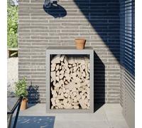 vidaXL Rastrelliera per Legna da Ardere 60x40x80 cm in Acciaio Inox