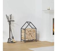 vidaXL Rastrelliera per Legna da Ardere Antracite 40x25x60 cm