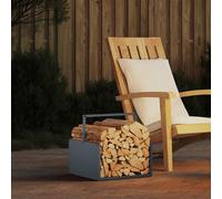vidaXL Rastrelliera per Legna da Ardere Antracite 40x40x40 cm