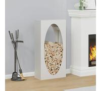 vidaXL Rastrelliera per Legna da Ardere Bianca 50x23x100 cm