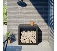 vidaXL Rastrelliera per Legna da Ardere Nera 60x40x60 cm in Acciaio