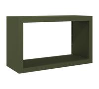 Rastrelliera per Legna da Ardere Verde 100x40x60 cm in Acciaio