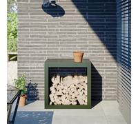 vidaXL Rastrelliera per Legna da Ardere Verde 60x40x60 cm in Acciaio