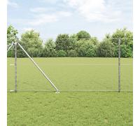 Recinzione esagonale vidaXL 1,2x10 m Acciaio zincato, pali di recinzione vidaXL con punta 7 pz Ø32 mm 140 cm Acciaio zincato