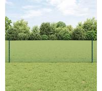 vidaXL Recinto in rete saldata con 5 pali a U Verde 0.6x10 m Acciaio