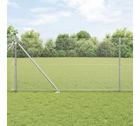 vidaXL Recinto in Rete Saldato con 13 Posti a Punte 1.2 x 50 m in Acciaio Zincato