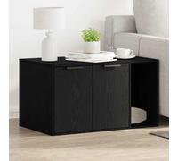 vidaXL Recinto Lettiera per Gatti Rovere Nero 80x50x45 cm Truciolato