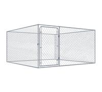 vidaXL Recinto per Cani da Esterno in Acciaio Zincato 2x2x1 m