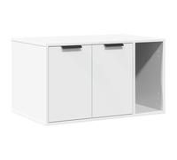 vidaXL Recinto per Lettiera per Gatti Bianco 80x50x45 cm in Truciolato