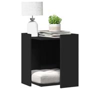 vidaXL Recinto per Lettiera per Gatti Nero 60x40x40 cm in Truciolato