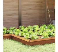 vidaXL Recinto per lumache 4 PCS Ruggine 13,5 x 13,5 x 25 cm, Giardino e terrazzo, barriera Moderna Contro Le lumache, Bordo Esterno Robusto, Protezione paesaggistica