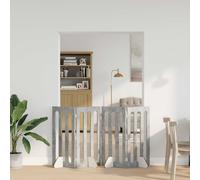 vidaXL Recinto pieghevole per animali 4 pcs Grigio Cemento