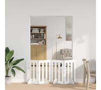 vidaXL Recinto pieghevole per animali 4 pz Bianco 201 x 38 x 70 cm