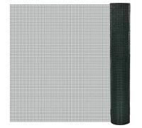 vidaXL Recinto Pollaio in Rete Zincato Rivestimento PVC 10x1 m Verde