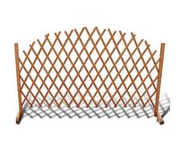 vidaXL Recinzione 180x100 cm Estensibile con Traliccio Recinto Steccato Arredo Arredamento Recinto da Giardino Barriera Aiuole Legno Massello