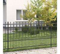 vidaXL Recinzione a anello con picchetti HORST 200 x 150 cm Nero