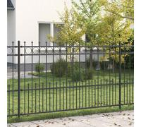 vidaXL Recinzione a anello con picchetti HORST 200 x 166 cm Nero
