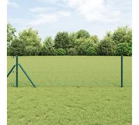 vidaXL Recinzione A Filo Saldato con 13 Pali Verde 0,4x100 m Acciaio