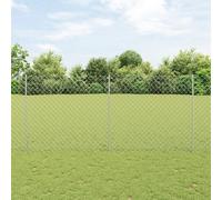 vidaXL Recinzione a Maglie con 20 U Posts Argento 1.4x10 m Acciaio