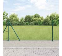 vidaXL Recinzione a maglie con base in cemento 1 x 25 m Verde Rete