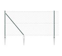 vidaXL Recinzione a Maglie con 13 Pali a Picchetto 1.2x25 m Acciaio Galvanizzato
