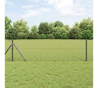 vidaXL Recinzione a rete metallica Grigio 10 x 0,6 m Acciaio