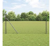 vidaXL Recinzione a rete metallica Grigio 10 x 1,2 m Acciaio