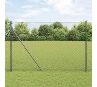 vidaXL Recinzione a rete metallica Grigio 10 x 1,5 m Acciaio