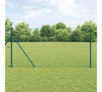 vidaXL Recinzione a rete metallica Verde 10 x 1.6 m Acciaio