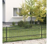 vidaXL Recinzione ad arco a picchetto DRONTEN 200 x 110 cm Nero