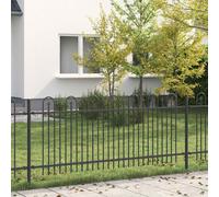 vidaXL Recinzione ad arco a picchetto DRONTEN 200 x 130 cm Nero