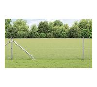 vidaXL Recinzione con pali. Argento 0.4 x 10 m Acciaio