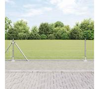 vidaXL Recinzione con pali. Argento 0.5 x 100 m Acciaio