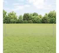vidaXL Recinzione con pali. Argento 0.5 x 100 m Acciaio