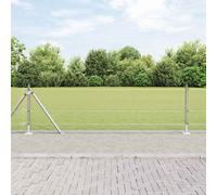 vidaXL Recinzione con pali. Argento 0.5 x 100 m Acciaio