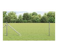 vidaXL Recinzione con pali. Argento 0.6 x 10 m Acciaio
