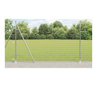 vidaXL Recinzione con pali. Argento 1.6 x 10 m Acciaio