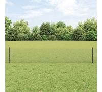 vidaXL Recinzione con pali. Grigio 0.4 x 100 m Acciaio