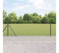 vidaXL Recinzione con pali. Grigio 0.6 x 100 m Acciaio