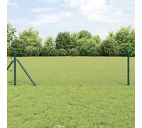 vidaXL Recinzione con pali. Grigio 0.6 x 50 m Acciaio rivestito in PVC