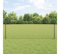 vidaXL Recinzione con pali. Grigio 0.8 x 100 m Acciaio